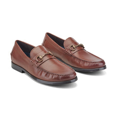 Men Rockport Whit Classic Bit Loafers Dark Natural Leather