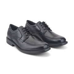 Men Rockport Style Leader 2 Apron Toe Oxford Black Leather