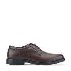 Men Rockport Style Leader 2 Plain Toe Oxford Dark Brown Leather