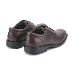 Men Rockport Style Leader 2 Plain Toe Oxford Dark Brown Leather