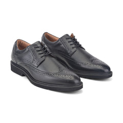 Men Rockport Fallo Dress Lace-up Almond Toe Oxfords Black Leather