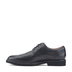 Men Rockport Fallo Dress Lace-up Almond Toe Oxfords Black Leather