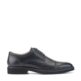 Men Rockport Findlay Dress Lace-up Almond Toe Oxfords Black Leather
