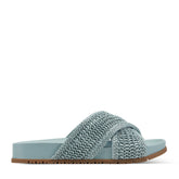 Women Rockport Leia Casual Slip-On Flat Sandals Medium Blue