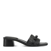 Women Rockport Clarice Slip-On Sandals Black Leather