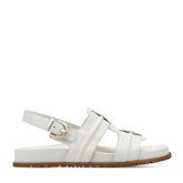 Women Rockport Laina Slingback Fisherman Sandals White Leather