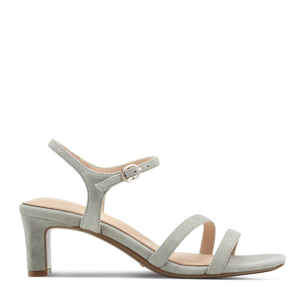 Women Rockport Total Motion Teddy Sandals Light Blue Sage Suede