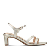 Women Rockport Total Motion Teddy Sandals Gold Leather