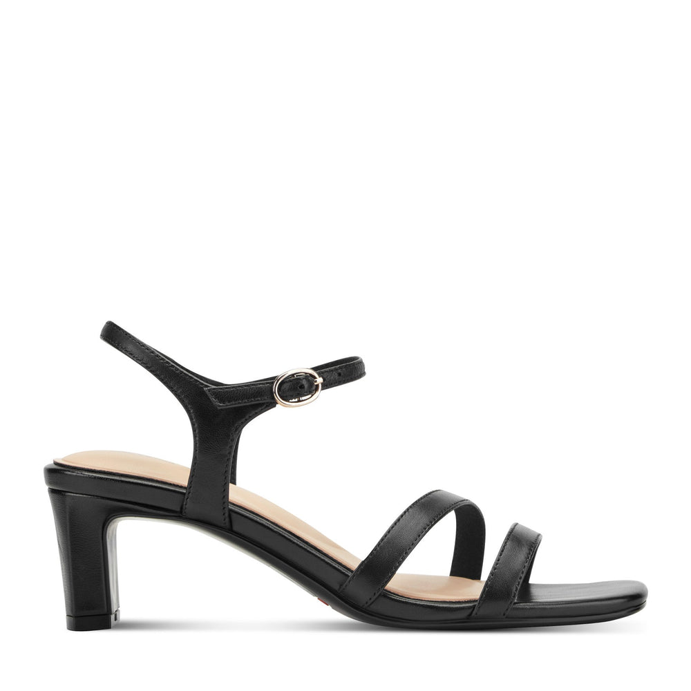 Women Rockport Total Motion Teddy Sandals Black Leather