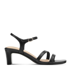 Women Rockport Total Motion Teddy Sandals Black Leather