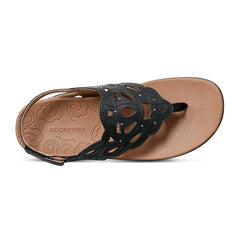 Women Rockport Ridge Slingback Sandal BLACK