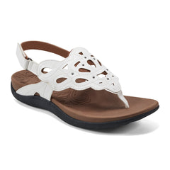 Women Rockport Ridge Slingback Sandal White Leather