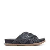Women Rockport Zora Open Toe Slip-on Flat Casual Sandals Black
