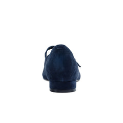 Women Rockport Taren Total Motion Pointy Toe Dress Flats Dark Blue Suede