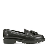 Women Rockport Kiara Tassel Loafers Black Leather