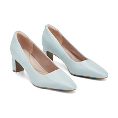 Women Rockport Total Motion Merida Classic Dress Pumps Light Blue Leather