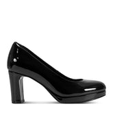 Women Rockport Carmen Total Motion Platform Pumps Black Patent