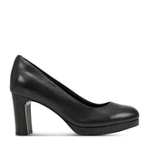 Women Rockport Carmen Total Motion Platform Pumps Black Leather