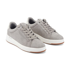 Women Rockport ProWalker Elara Lace-up Casual Sneakers Medium Gray Suede