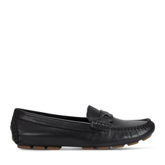 Women Rockport Blara Almond Toe Casual Slip-on Flat Loafers Black