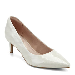 Women Rockport Cindy Total Motion Pumps Light Gray Leather