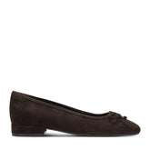 Women Rockport Sadie Square Toe Slip-on Ballet Dress Flats Dark Brown