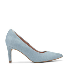 Women Rockport Juliet Total Motion Dress Pumps Light Blue Leather