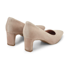 Women Rockport Total Motion Merida Classic Dress Pumps Taupe Suede