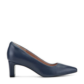 Women Rockport Total Motion Merida Classic Dress Pumps Dark Blue Leather