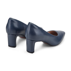 Women Rockport Total Motion Merida Classic Dress Pumps Dark Blue Leather