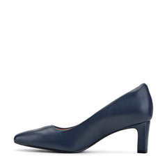 Women Rockport Total Motion Merida Classic Dress Pumps Dark Blue Leather