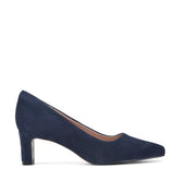 Women Rockport Total Motion Merida Classic Dress Pumps Dark Blue Suede