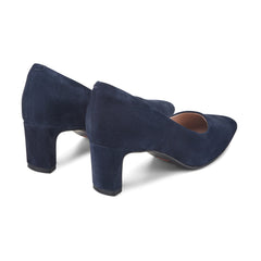 Women Rockport Total Motion Merida Classic Dress Pumps Dark Blue Suede