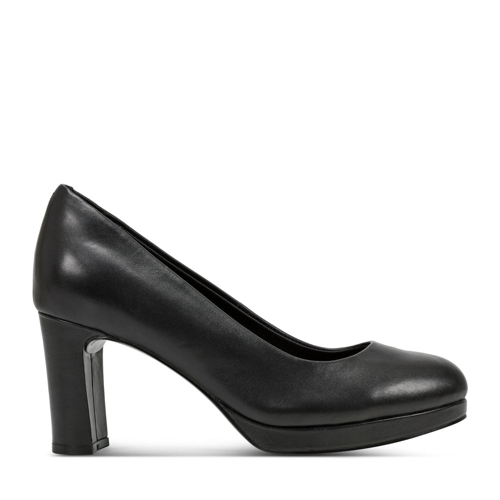 Women Rockport Carmen Total Motion Platform Pumps Black Leather