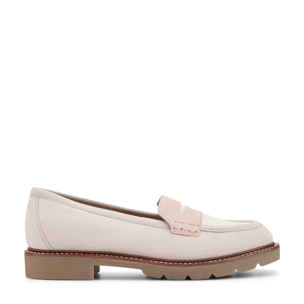 Women Rockport Kacey Penny Loafer Light Pink Suede