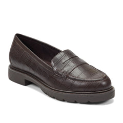 Women Rockport Kacey Penny Loafer Brown Croco