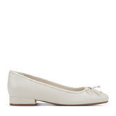 Women Rockport Sadie Square Toe Slip-on Ballet Dress Flats Ivory Leather
