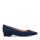Women Rockport Tessa Total Motion Pointy Toe Dress Flats Dark Blue Suede