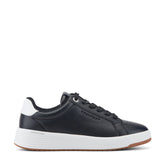 Women Rockport ProWalker Elara Lace-up Casual Sneakers Black Leather