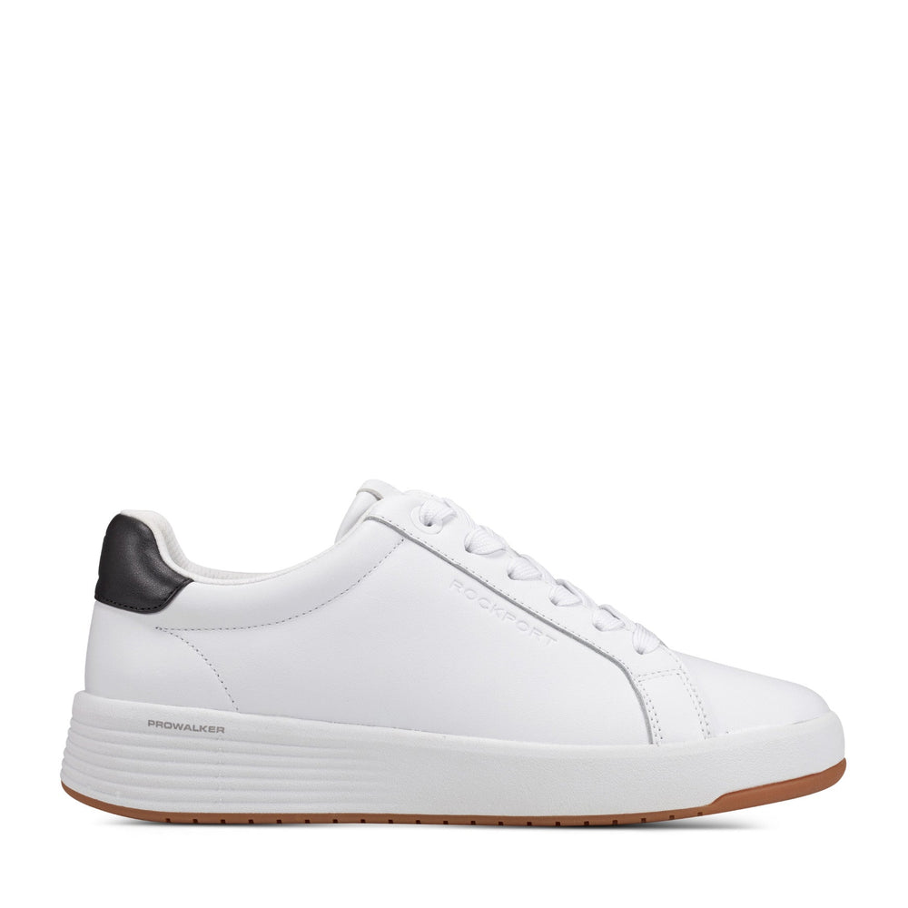 Women Rockport ProWalker Elara Lace-up Casual Sneakers White Leather