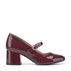 Women Rockport Xena Block Heel Mary Jane Pumps Dark Red