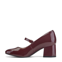 Women Rockport Xena Block Heel Mary Jane Pumps Dark Red