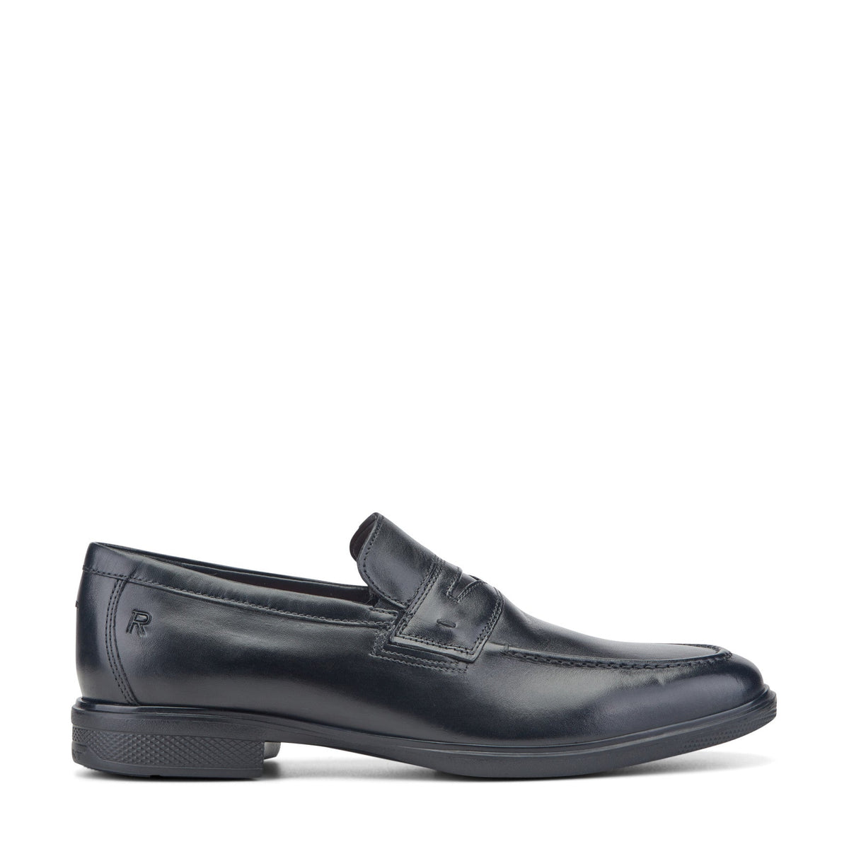 Men Rockport Keenan Penny Loafers Black Leather