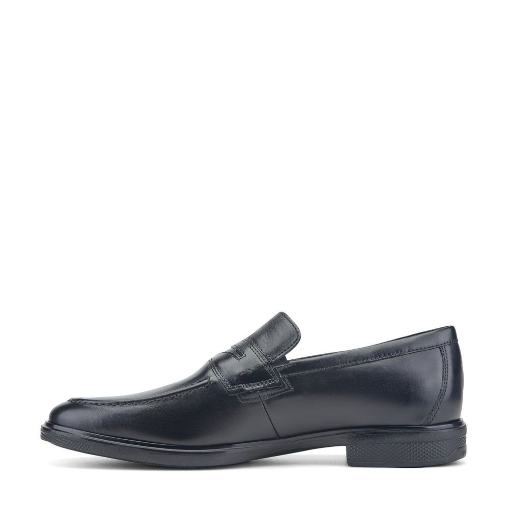 Men Rockport Keenan Penny Loafers Black Leather