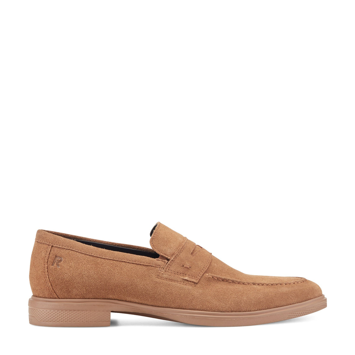 Men Rockport Keenan Penny Loafers Medium Natural Suede
