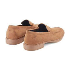 Men Rockport Keenan Penny Loafers Medium Natural Suede