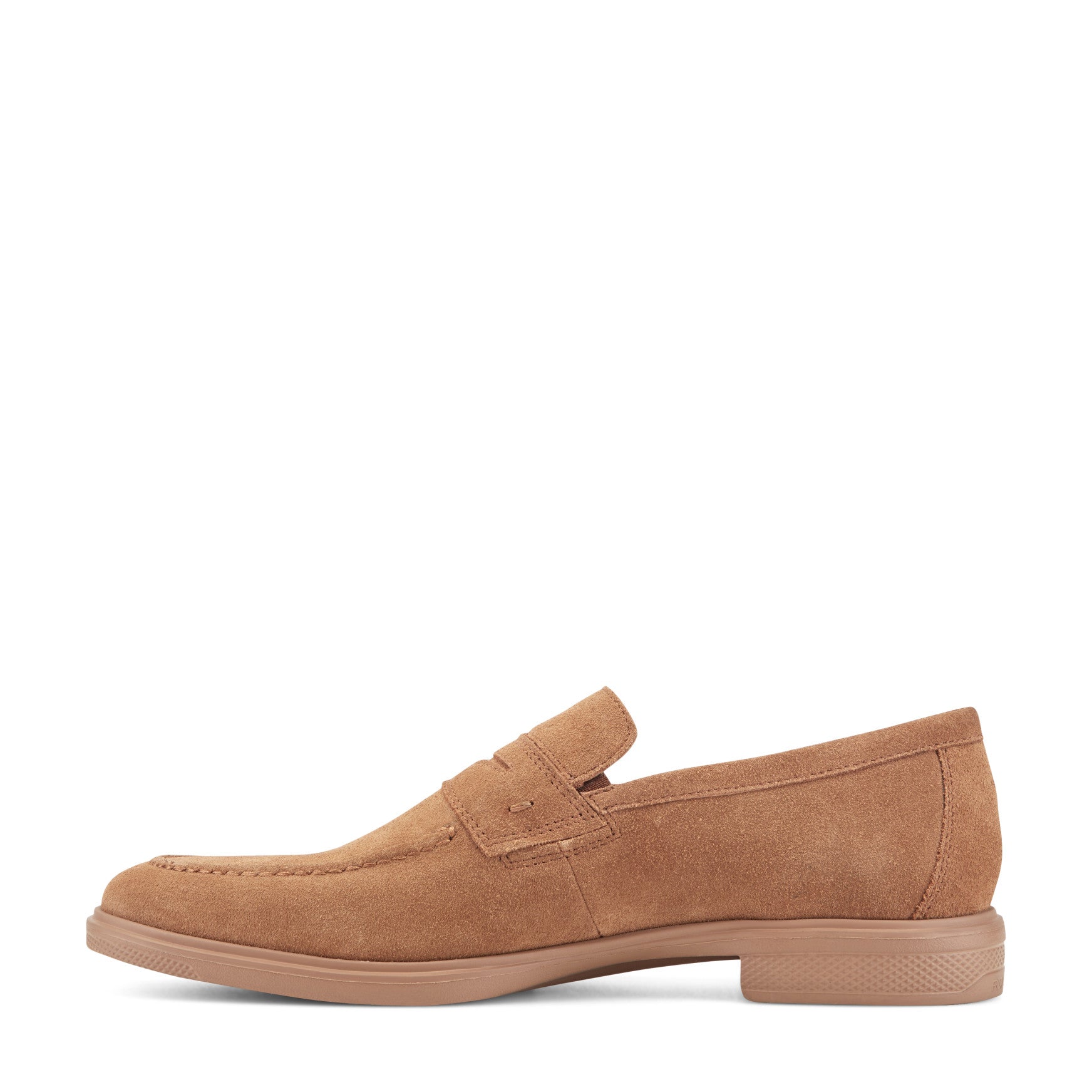 Men Rockport Keenan Penny Loafers Medium Natural Suede