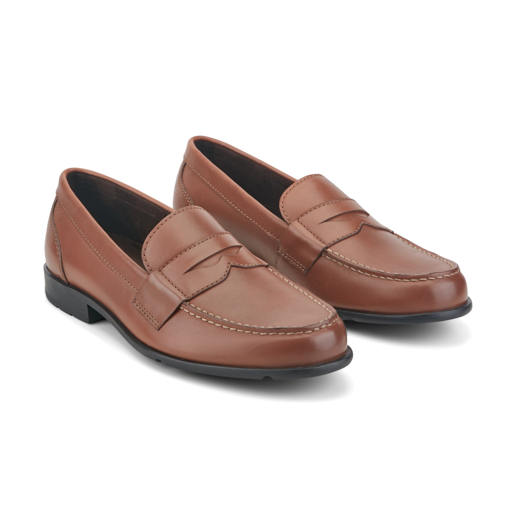 Men Rockport Classic Penny Loafers Cognac Leather