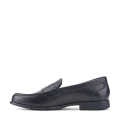 Men Rockport Classic Penny Loafers Black Leather