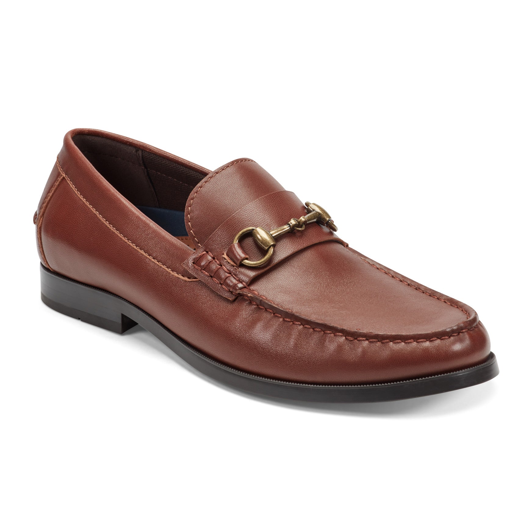 Men Rockport Whit Classic Bit Loafers Dark Brown Leather